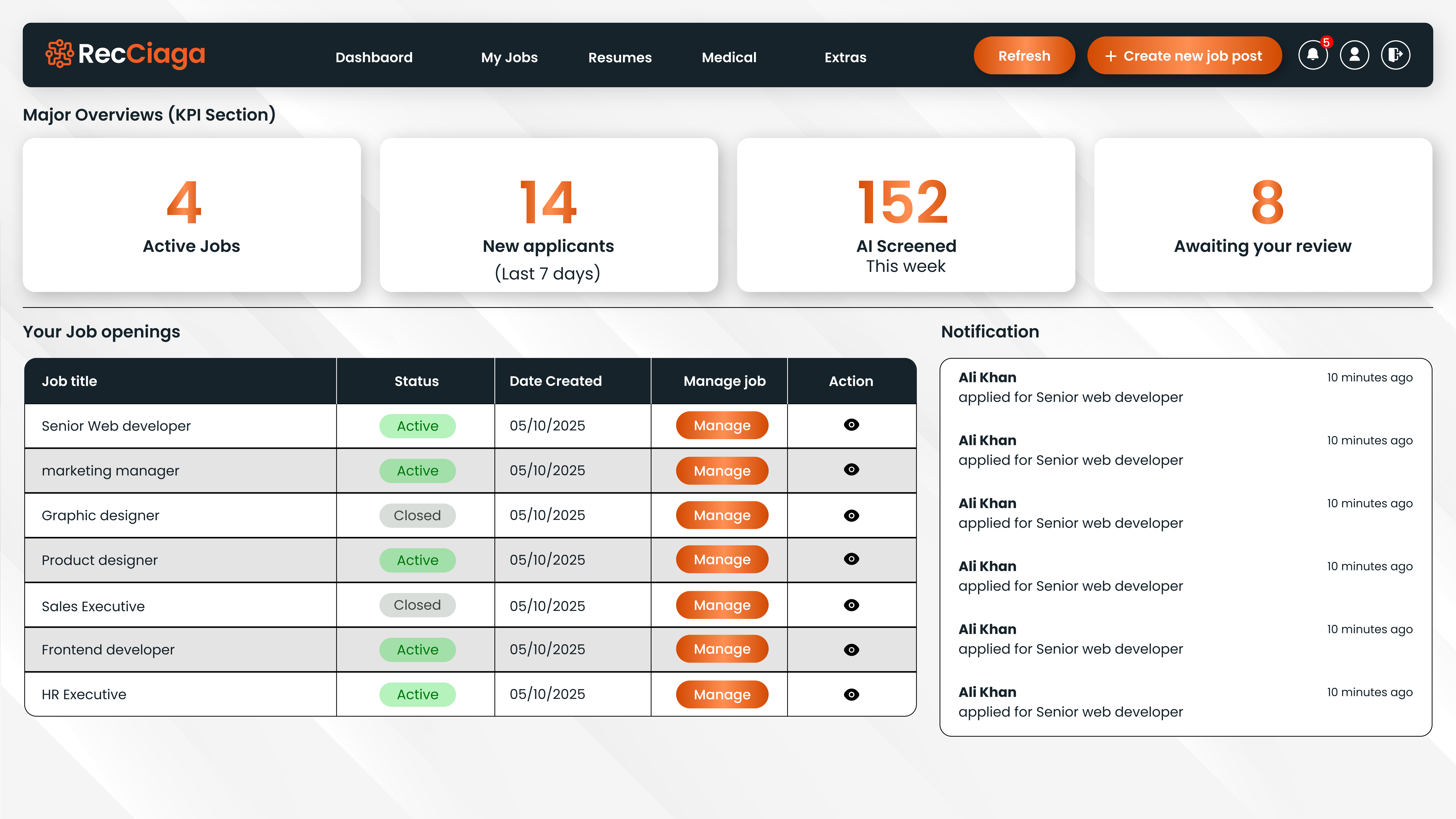 Project Eight Mockup